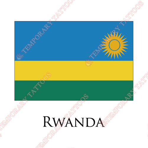 Rwanda flag Customize Temporary Tattoos Stickers NO.1966